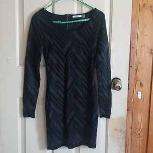 Black & grey bodycon dress